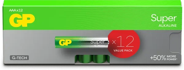 Batteri AAA Gp Super Alkaline 12 pack