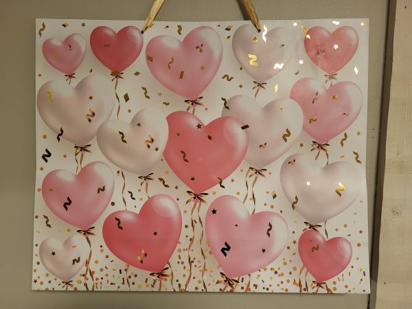 Påse Maxi Heart Ballons Rose