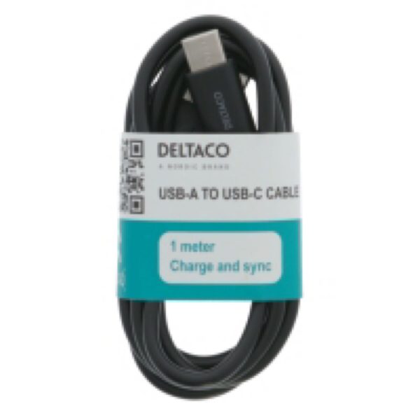 KABEL USB-C 1M SVART