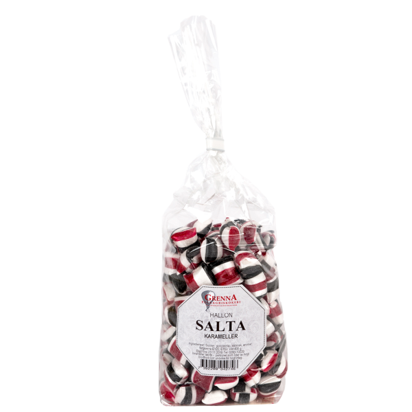 Hallonlakritskarameller 400g