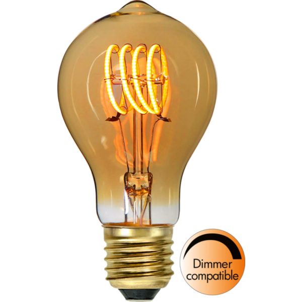 LED-LAMPA E27 TA60 DECOLED SPIRAL AMBER