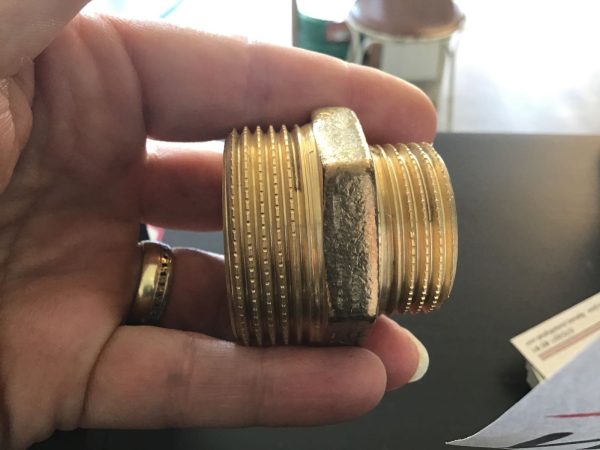 Sexkant Nippel metall32x25mm