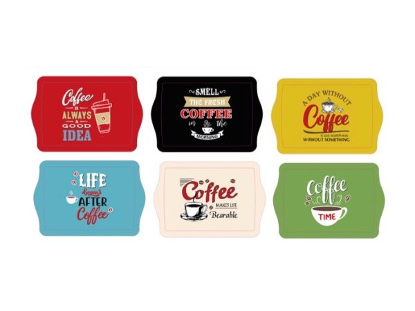 Bricka Kaffetexter 15x20 cm