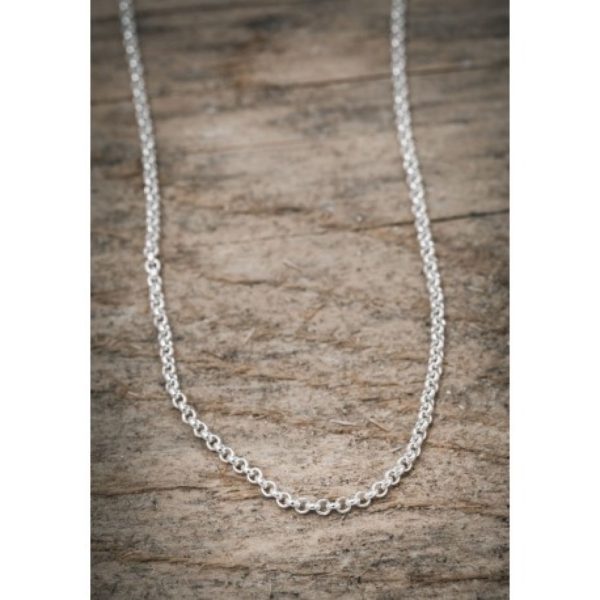 Silverkedja ankarlänk 1,5mm 70cm lång