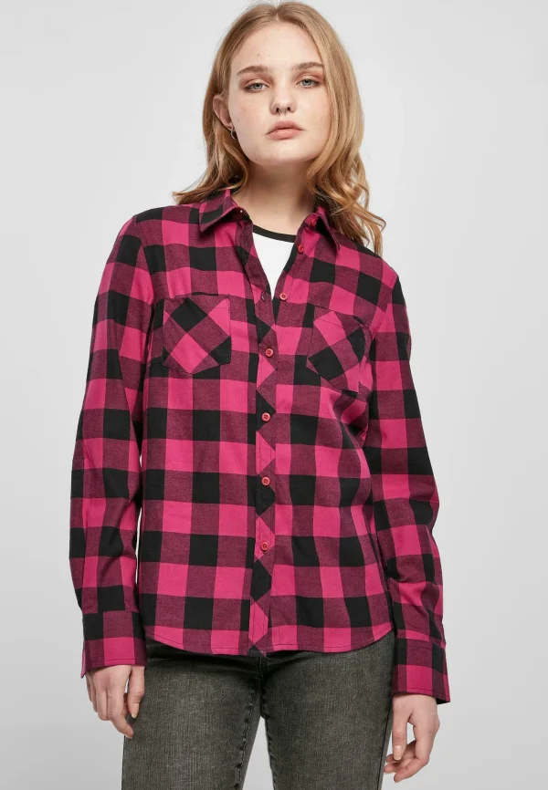 Flanellskjorta Rosa/Svart