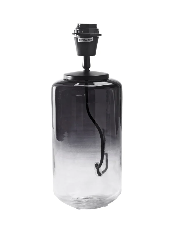 Gunnie Lampfot E27 Glas/Svart