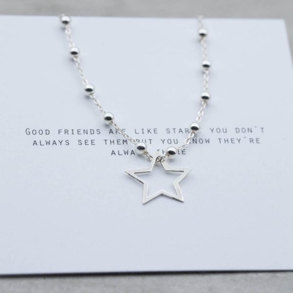 Silverhalsband stjärna kontur - Bild 3