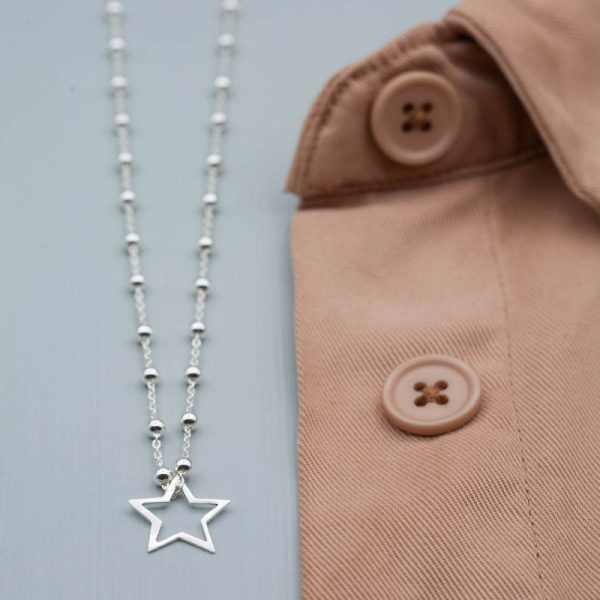 Silverhalsband stjärna kontur - Bild 4