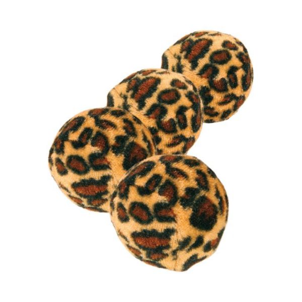 Kattleksak Leopardboll 4-pack 3,5 cm