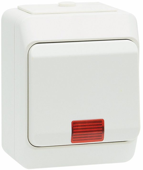Kapslad strömbrytare Nordic 2-pol lampa IP44