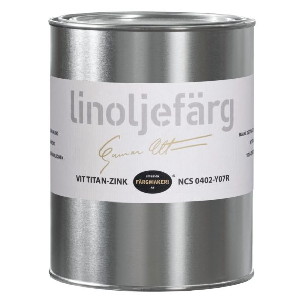 Linoljefärg Vit Titan-Zink 1L