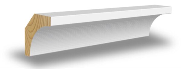 HÅLKÄLSLIST FURU VITMÅLAD 15x56