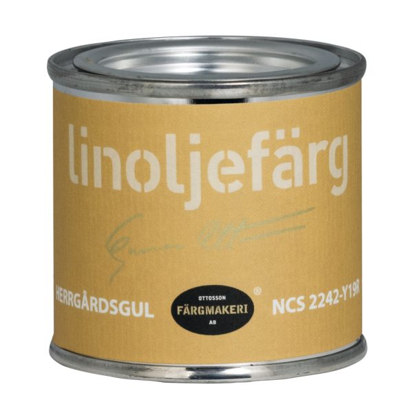 Linoljefärg Herrgårdsgul 0,1L