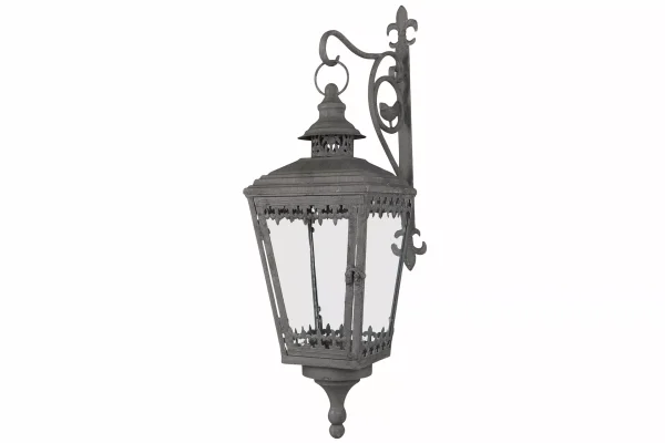 Lykta Blom Med Krok Metall 20,5x56cm