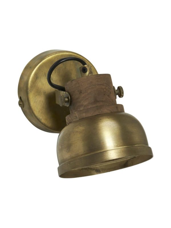 Rutland Enkel Vägglampa 15cm Pale Gold