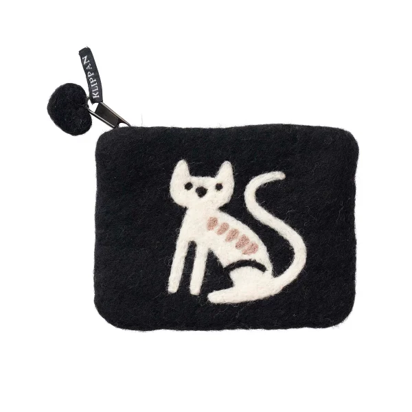 Börs Sitting Cat Svart 14 x 10cm Klippan