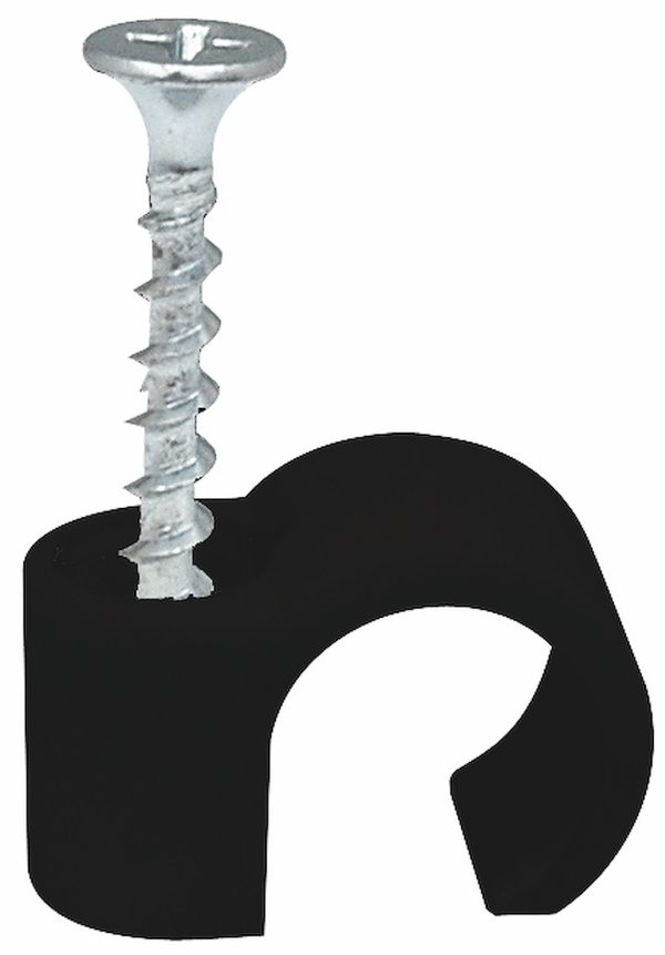 Skruvclips Svart Ø 22-26mm 3,9X41mm 50 ST
