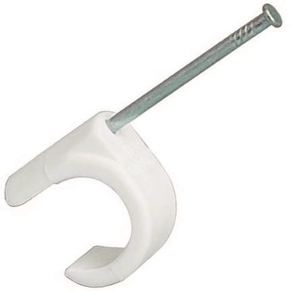Spikklammer Vit För kabel 10-14 mm 45 mm 100st