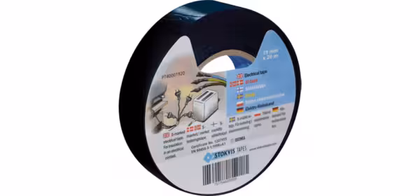 Eltejp Pvc 19mmX20m Svart S-Märkt