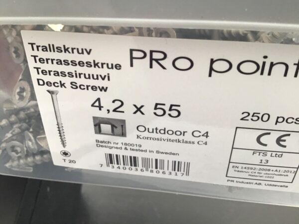 Trallskruv C4 4,2x55 250st