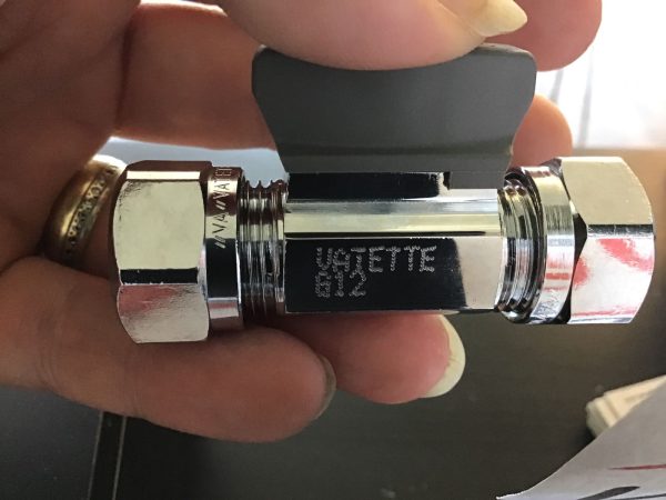 Kulventil rak 12 mm vred