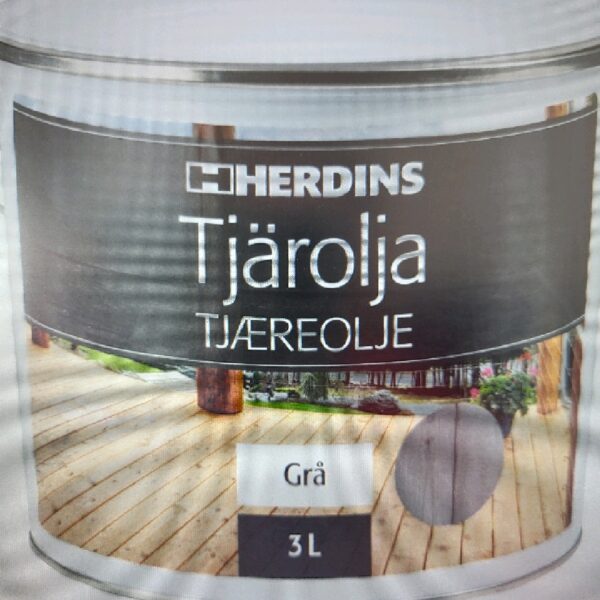 Herdins Tjärolja 3L  grå