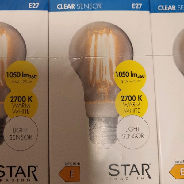 Led lampa E27 8W=75W sensor