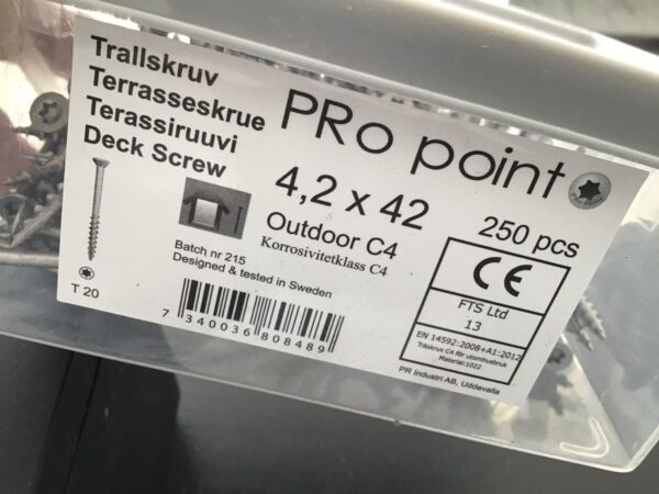 Trallskruv C4 4,2x42 250st