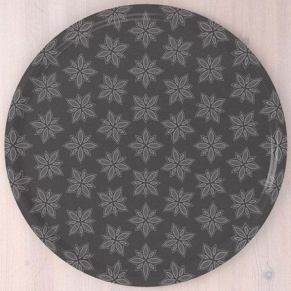 Bricka Snöros 45 cm mörk