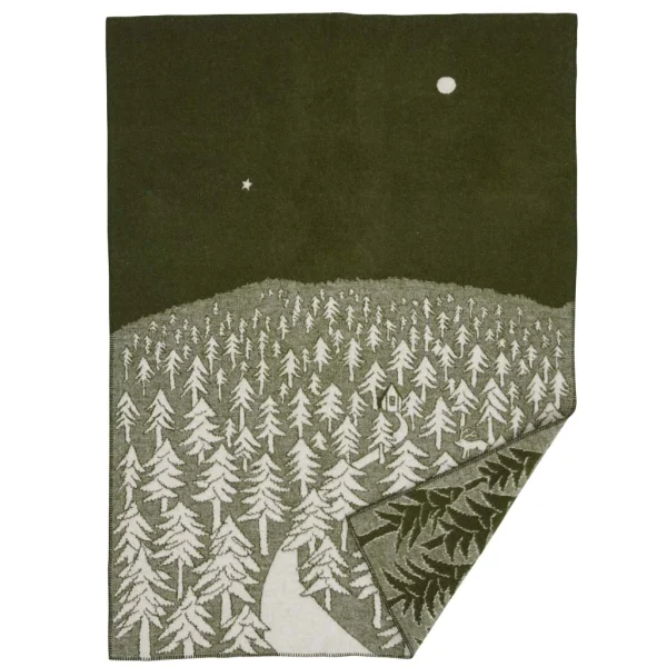 Ullfilt House In The Forest Grön 130x180cm