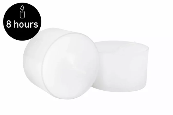 Värmeljus Klar/Kopp Vit 4cm 8tim