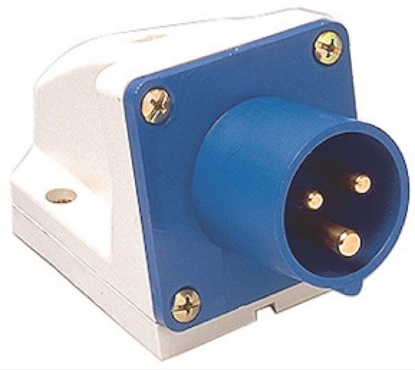 Vägguttag , 32A, 2+J, 230V, 6H, IP44